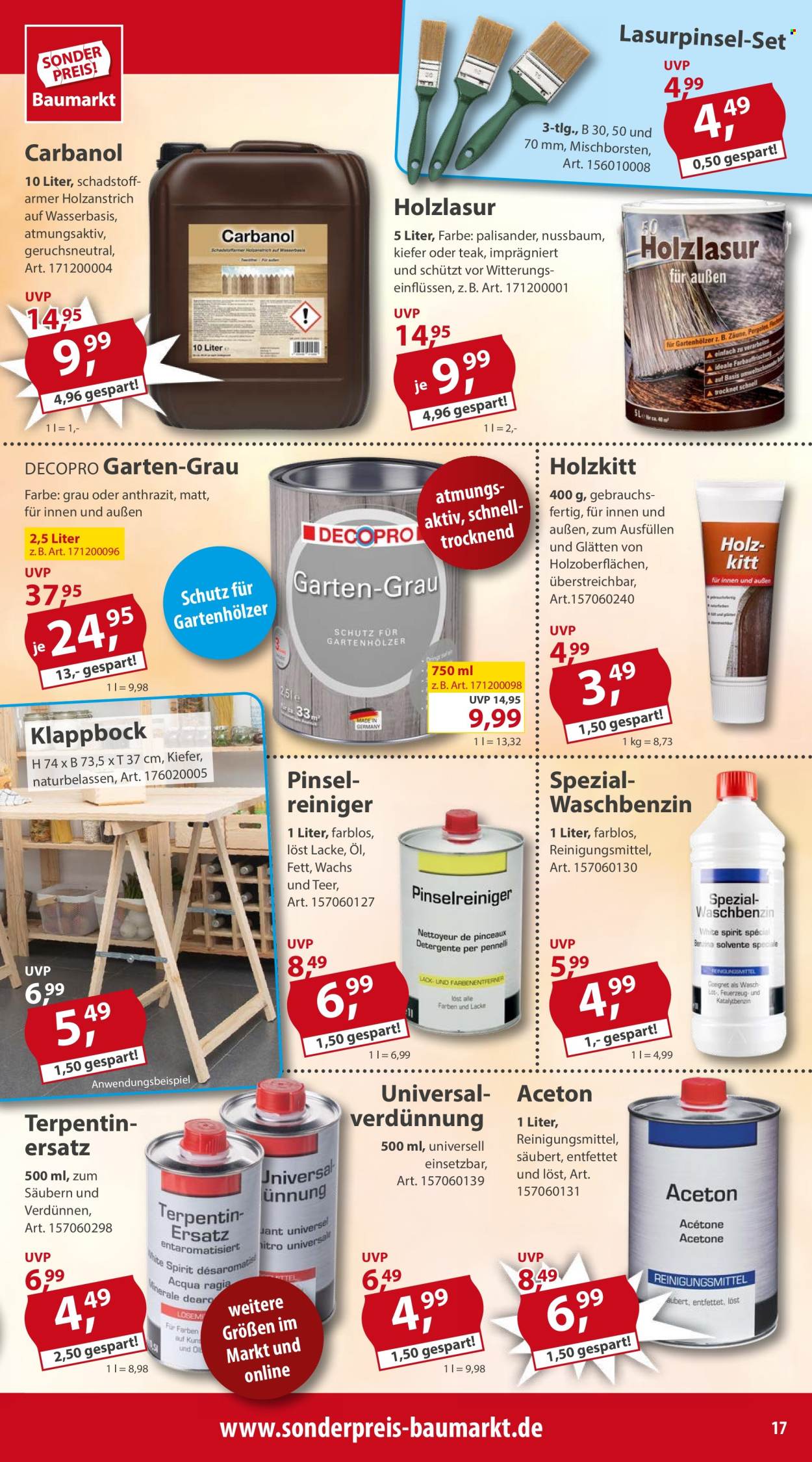Sonderpreis-Baumarkt Prospekte  - 20.04.2024 - 26.04.2024. Seite 17
