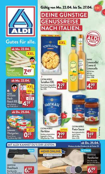 Prospekte ALDI Nord - 22.04.2024 - 27.04.2024.