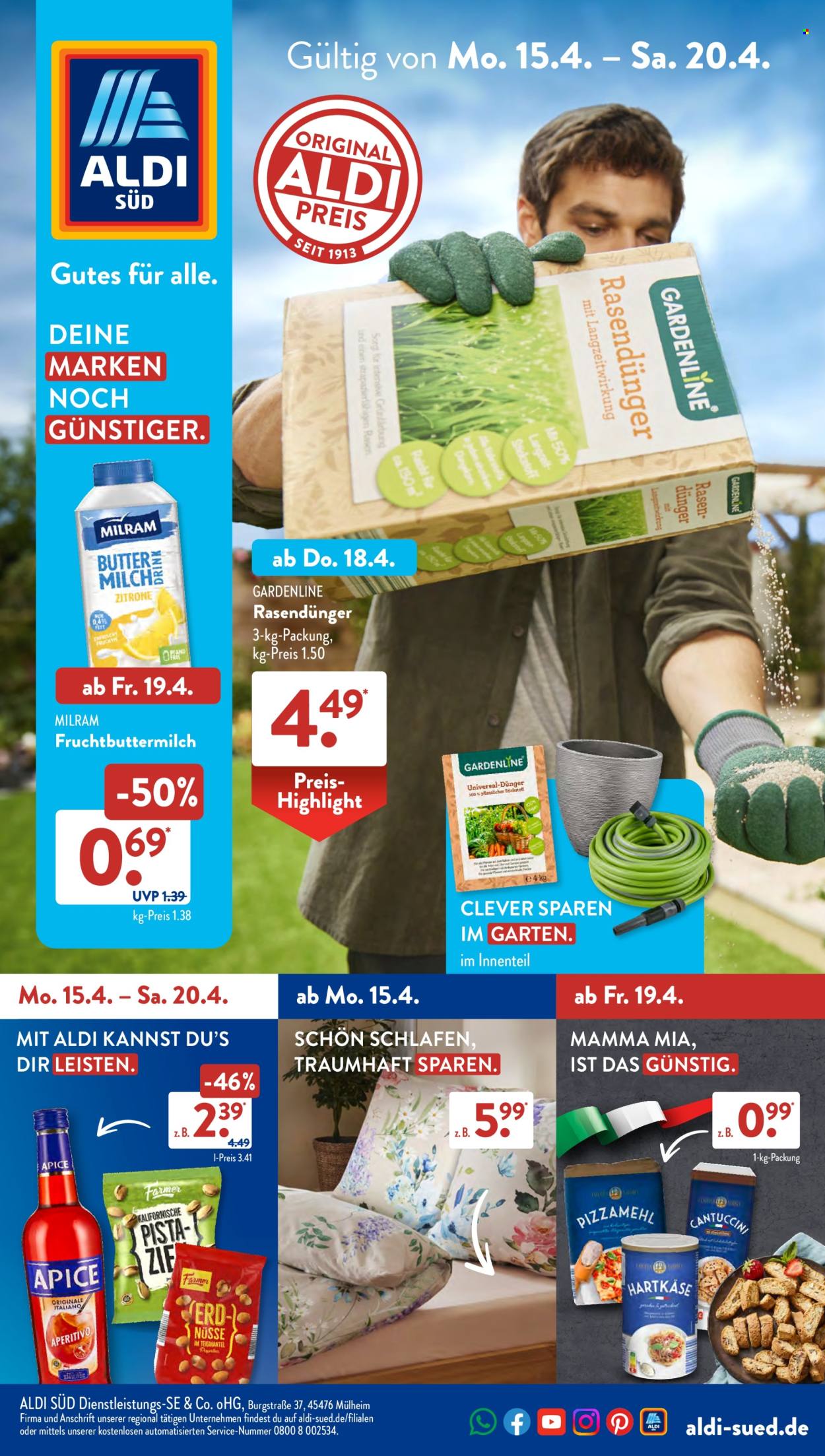 ALDI SÜD Prospekte  - 15.04.2024 - 20.04.2024. Seite 1