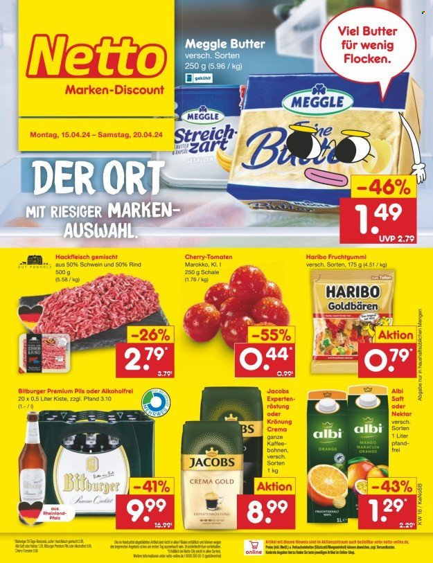 Netto Marken-Discount Prospekte  - 15.04.2024 - 20.04.2024. Seite 1