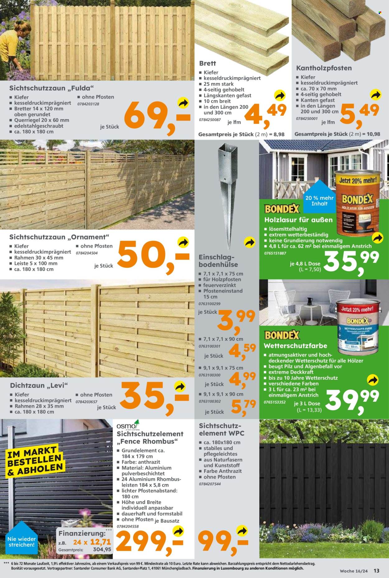 Globus Baumarkt Prospekte  - 15.04.2024 - 20.04.2024. Seite 13