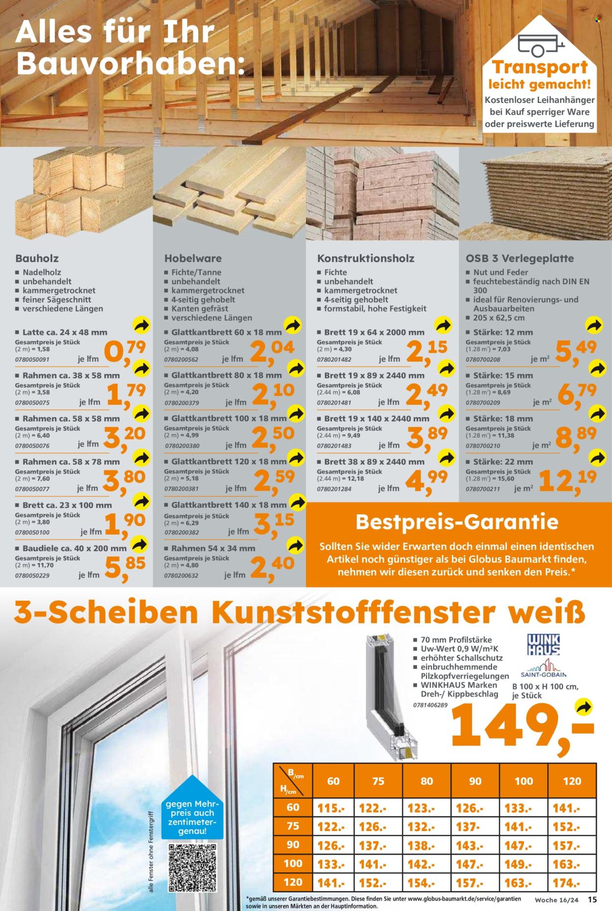 Globus Baumarkt Prospekte  - 15.04.2024 - 20.04.2024. Seite 15