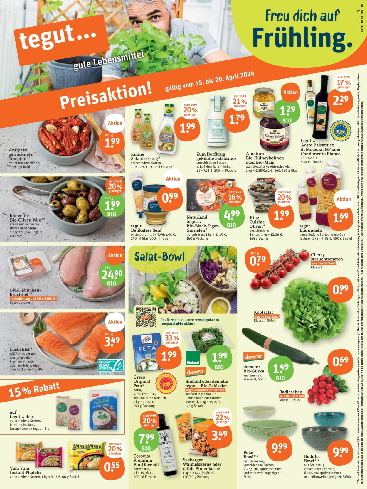 tegut... Prospekte  - 15.04.2024 - 20.04.2024. Seite 1