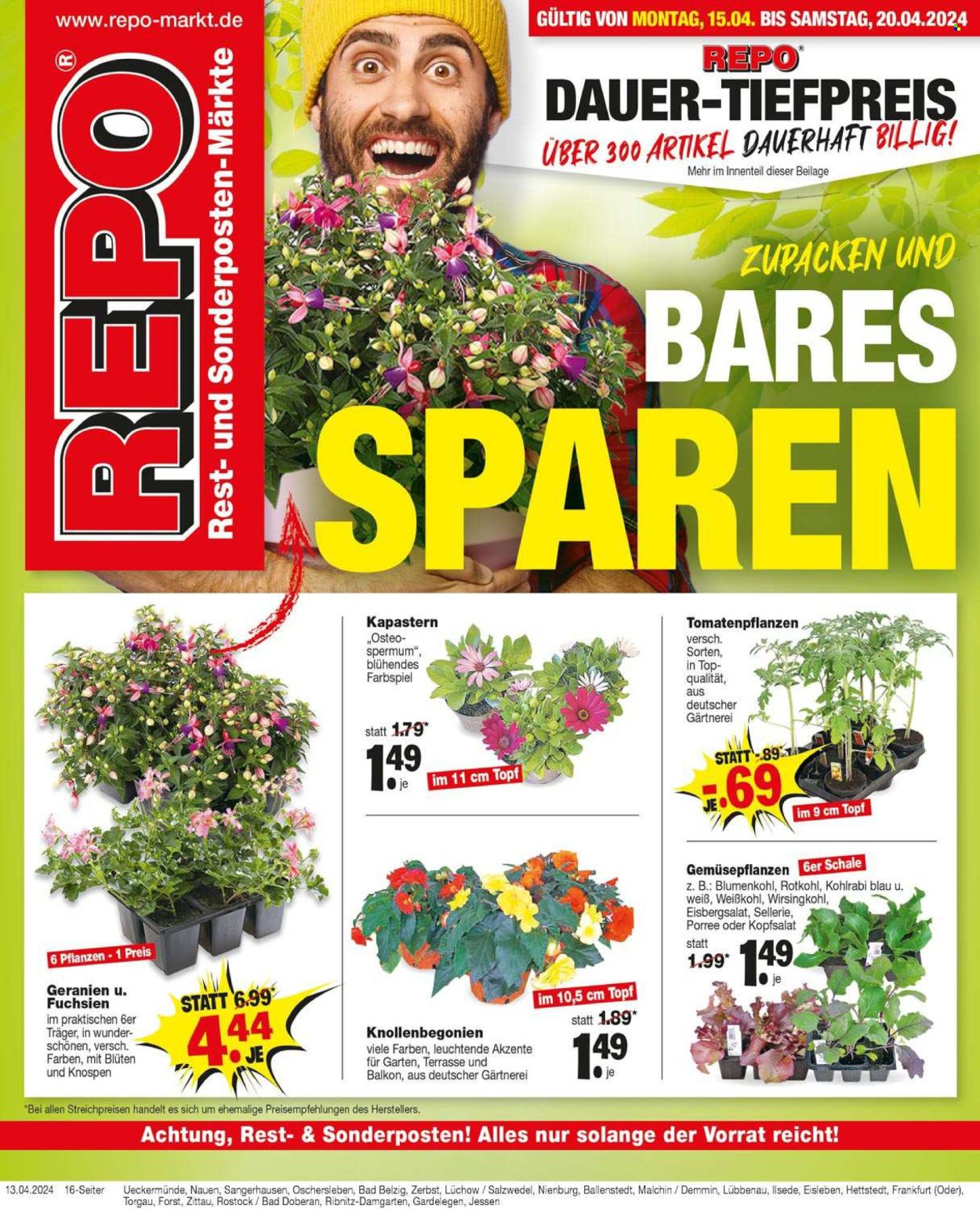 Repo Prospekte  - 15.04.2024 - 20.04.2024. Seite 1