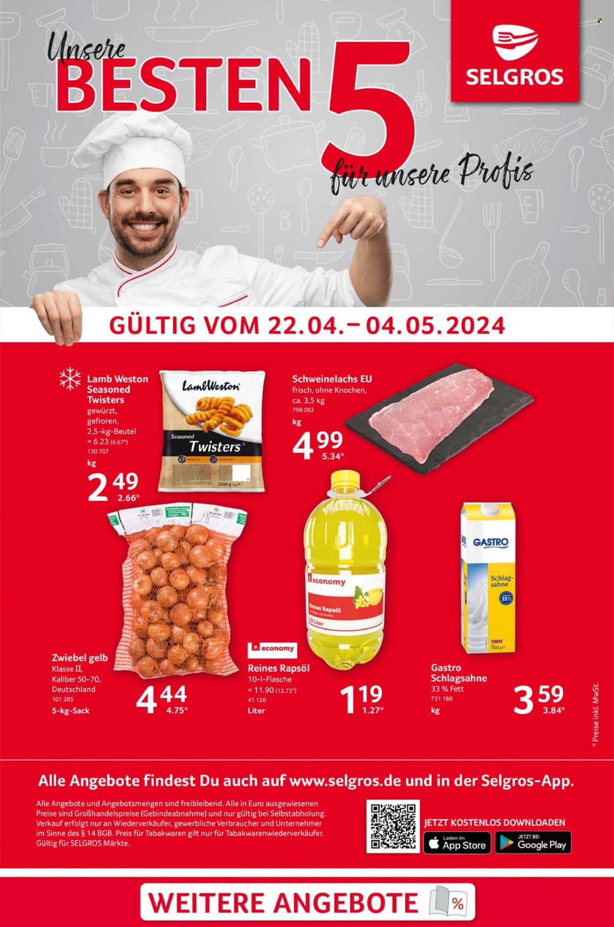 Selgros Prospekte  - 22.04.2024 - 4.05.2024. Seite 1