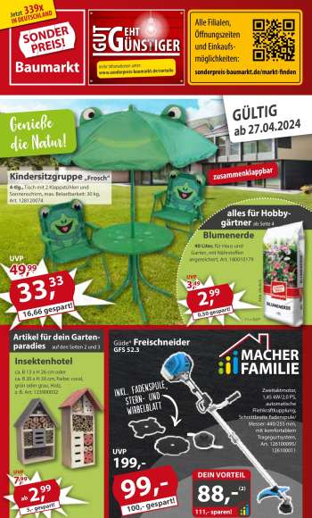 Prospekte Sonderpreis-Baumarkt - 27.04.2024 - 3.05.2024.