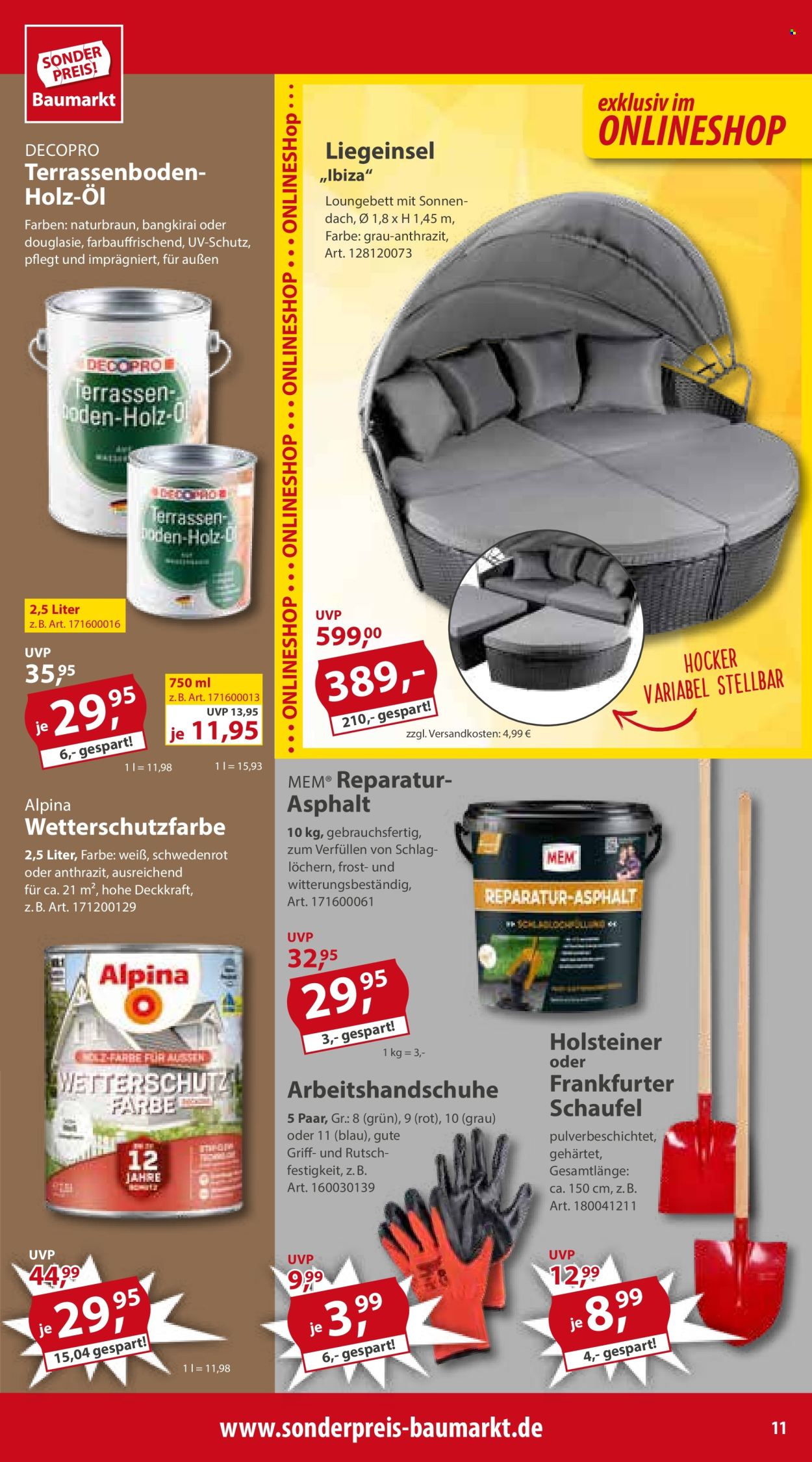 Sonderpreis-Baumarkt Prospekte  - 27.04.2024 - 3.05.2024. Seite 11