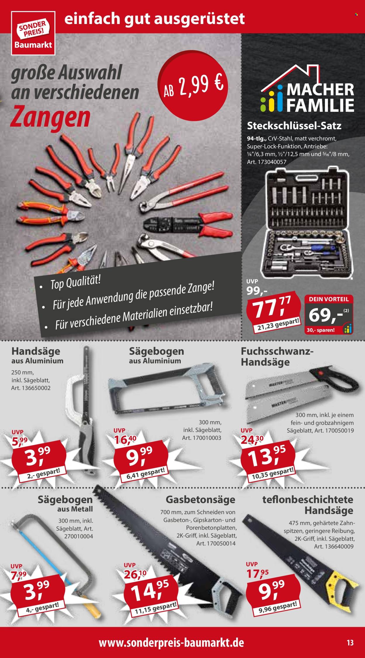 Sonderpreis-Baumarkt Prospekte  - 27.04.2024 - 3.05.2024. Seite 13