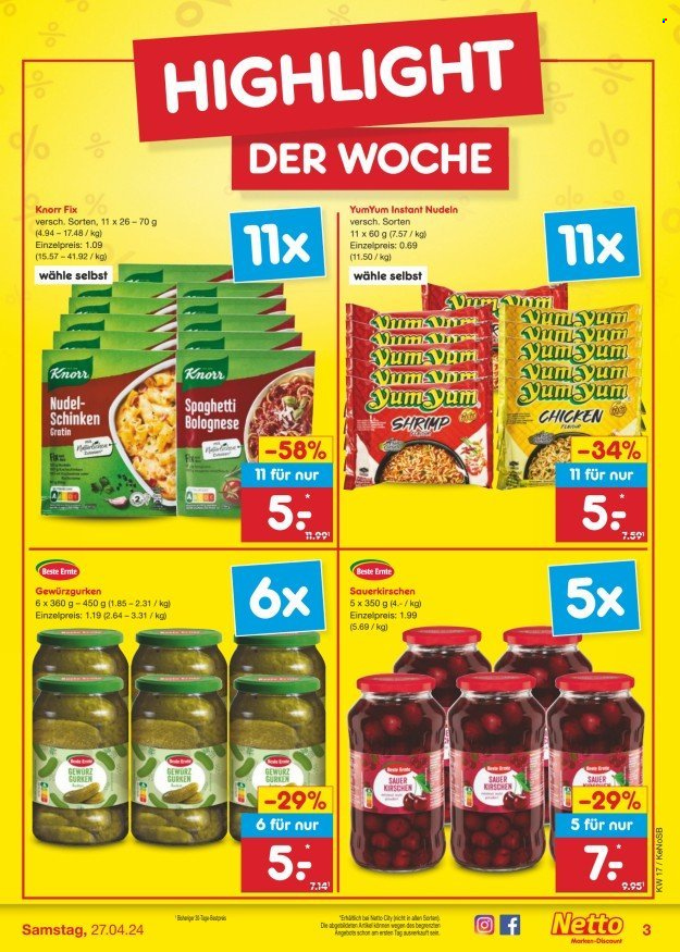 Netto Marken-Discount Prospekte  - 22.04.2024 - 27.04.2024. Seite 3