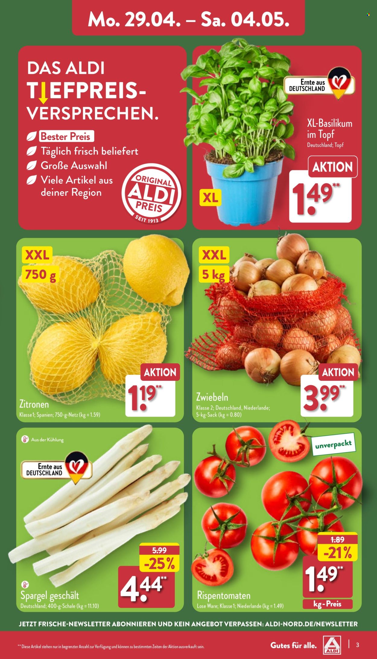 ALDI Nord Prospekte  - 29.04.2024 - 4.05.2024. Seite 3