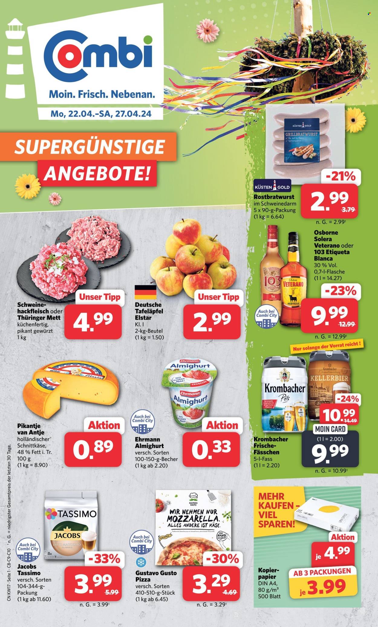 Combi Prospekte  - 22.04.2024 - 27.04.2024. Seite 1