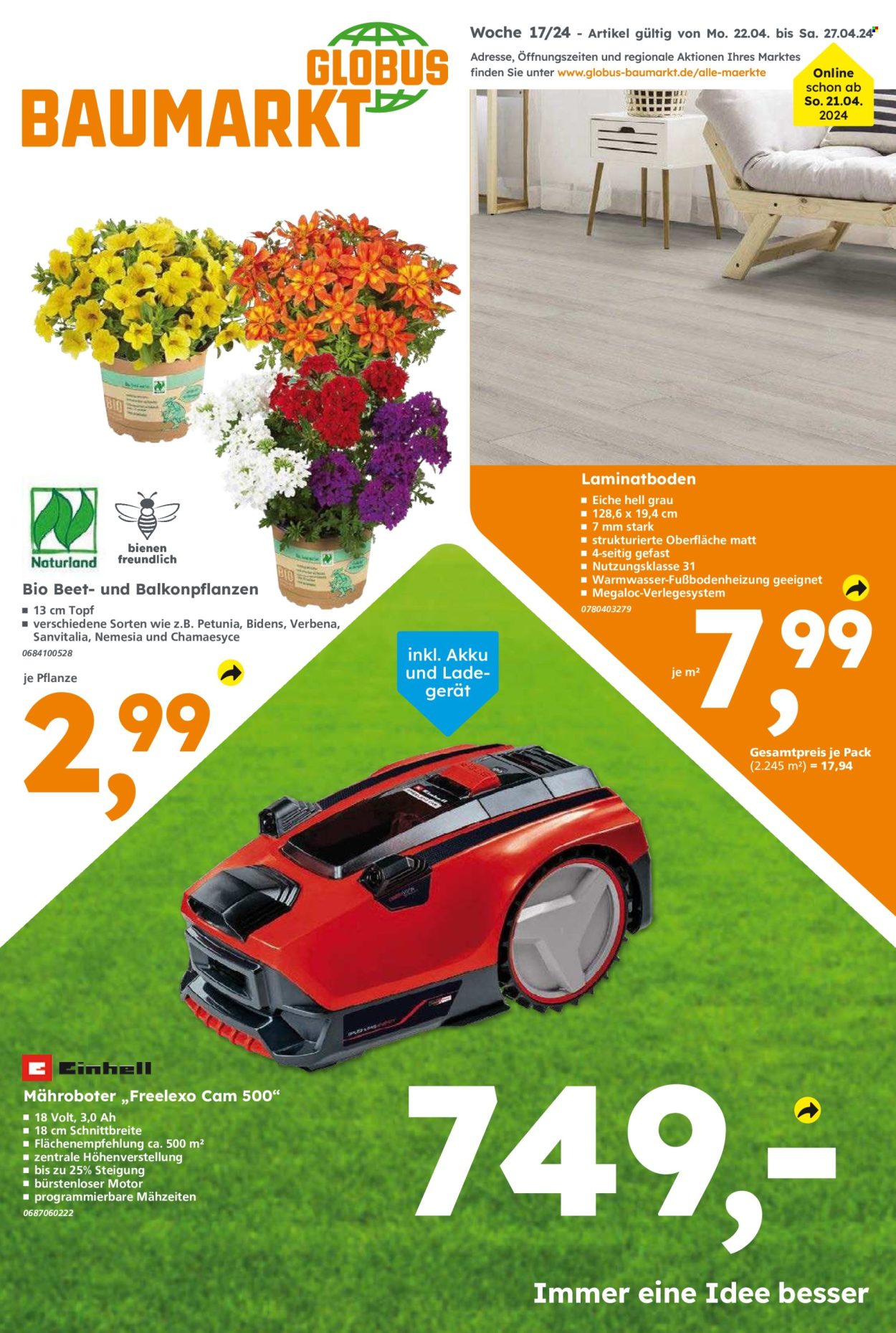 Globus Baumarkt Prospekte  - 22.04.2024 - 27.04.2024. Seite 1