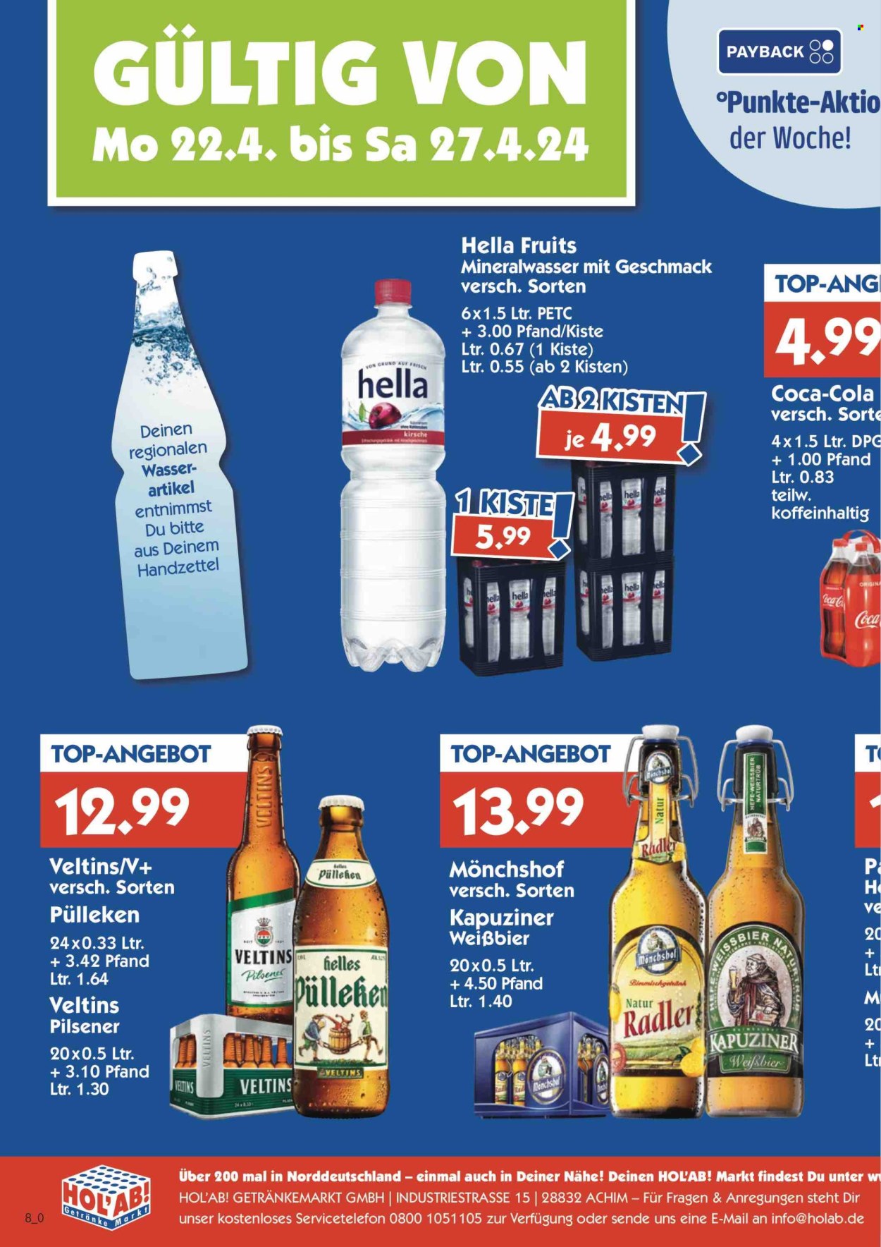 Hol'ab! Getränkemarkt Prospekte  - 22.04.2024 - 27.04.2024. Seite 2