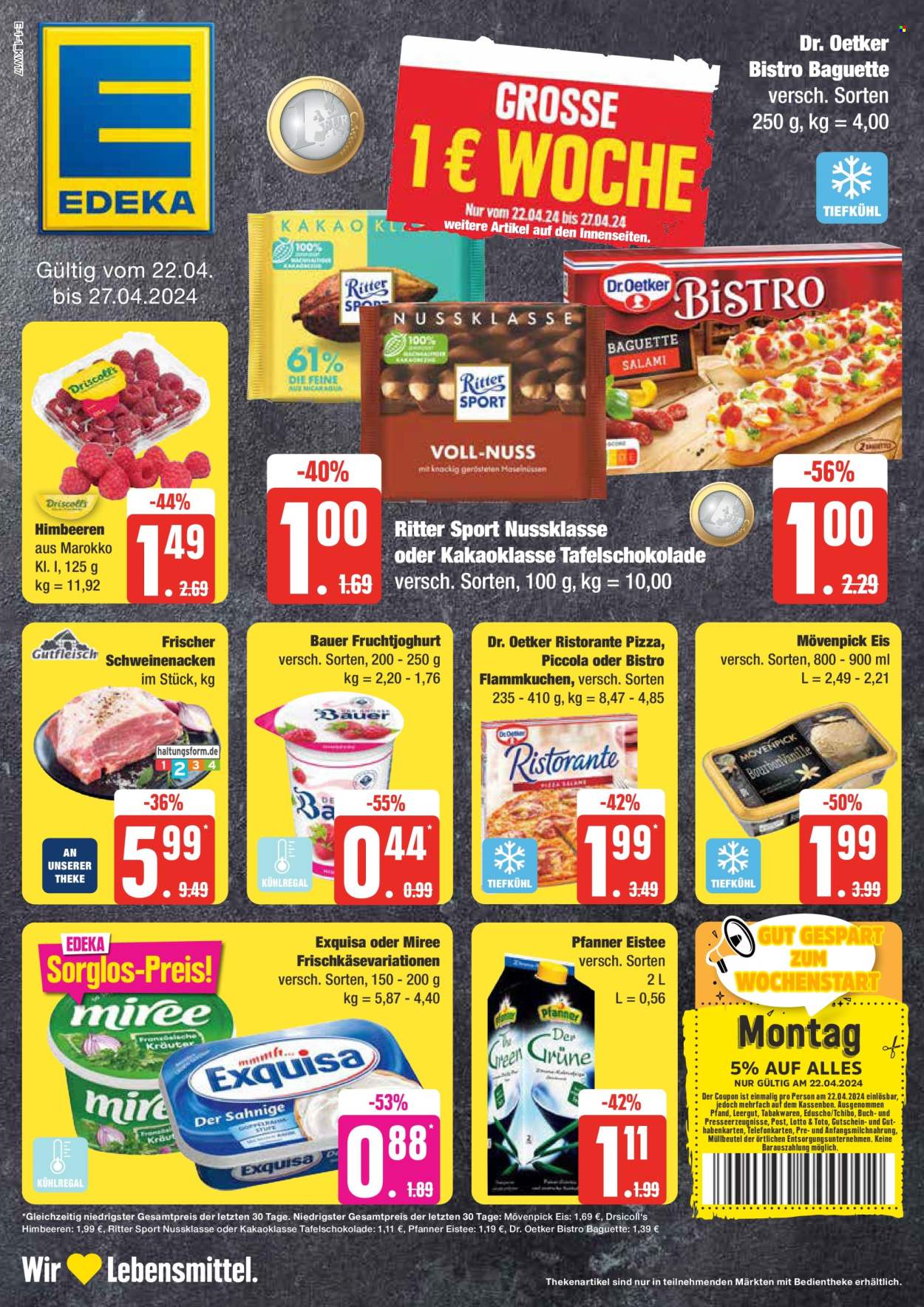Edeka Prospekte  - 22.04.2024 - 27.04.2024. Seite 1