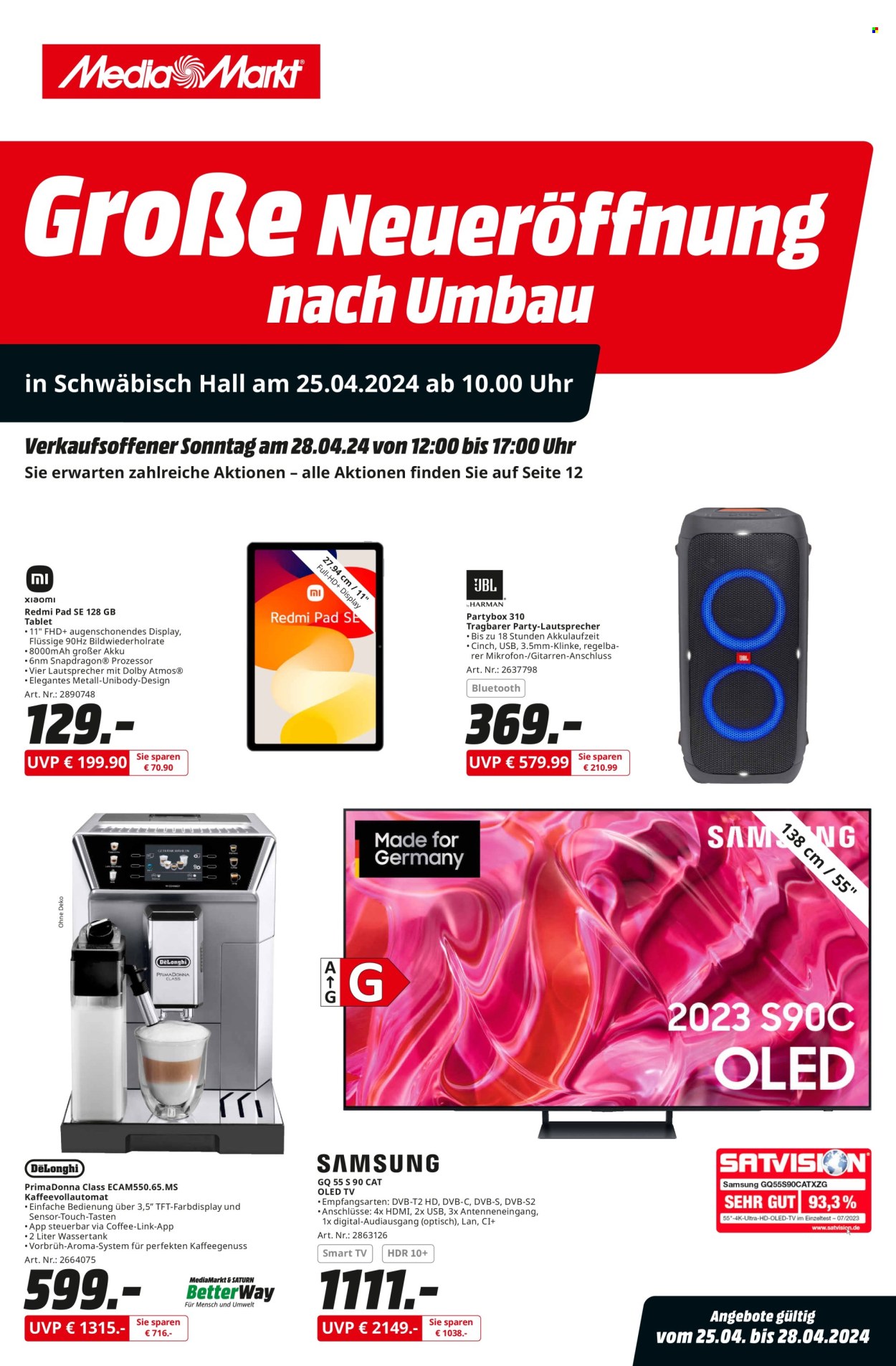MediaMarkt Prospekte  - 25.04.2024 - 28.04.2024. Seite 1