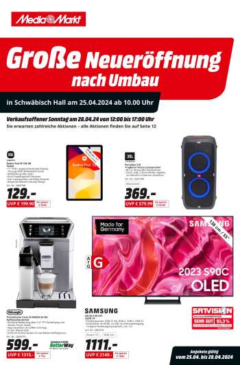 Prospekte MediaMarkt - 25.04.2024 - 28.04.2024.