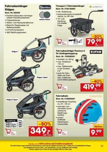 thumbnail - Prophete Fahrradhelm blau, einstellbarer Kopfring 55 - 58 cm