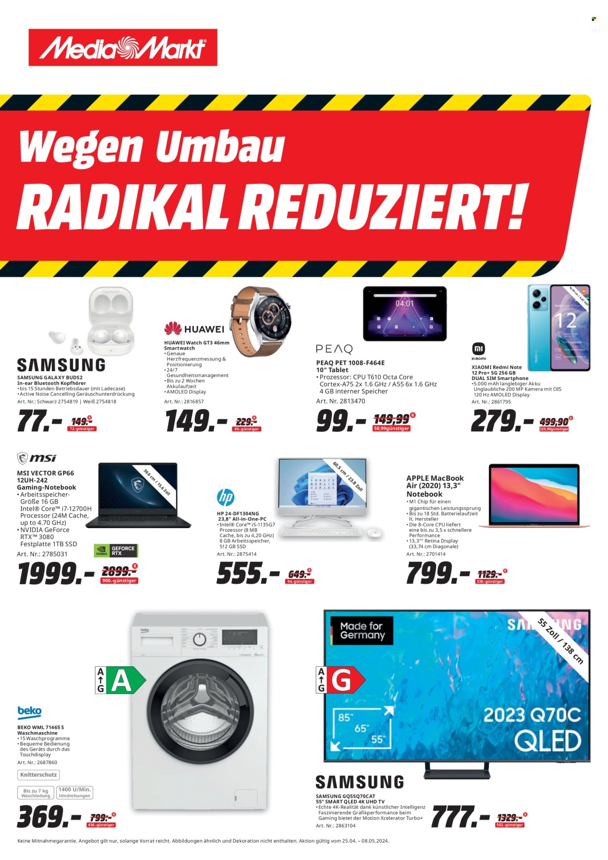 MediaMarkt Prospekte  - 25.04.2024 - 8.05.2024. Seite 1