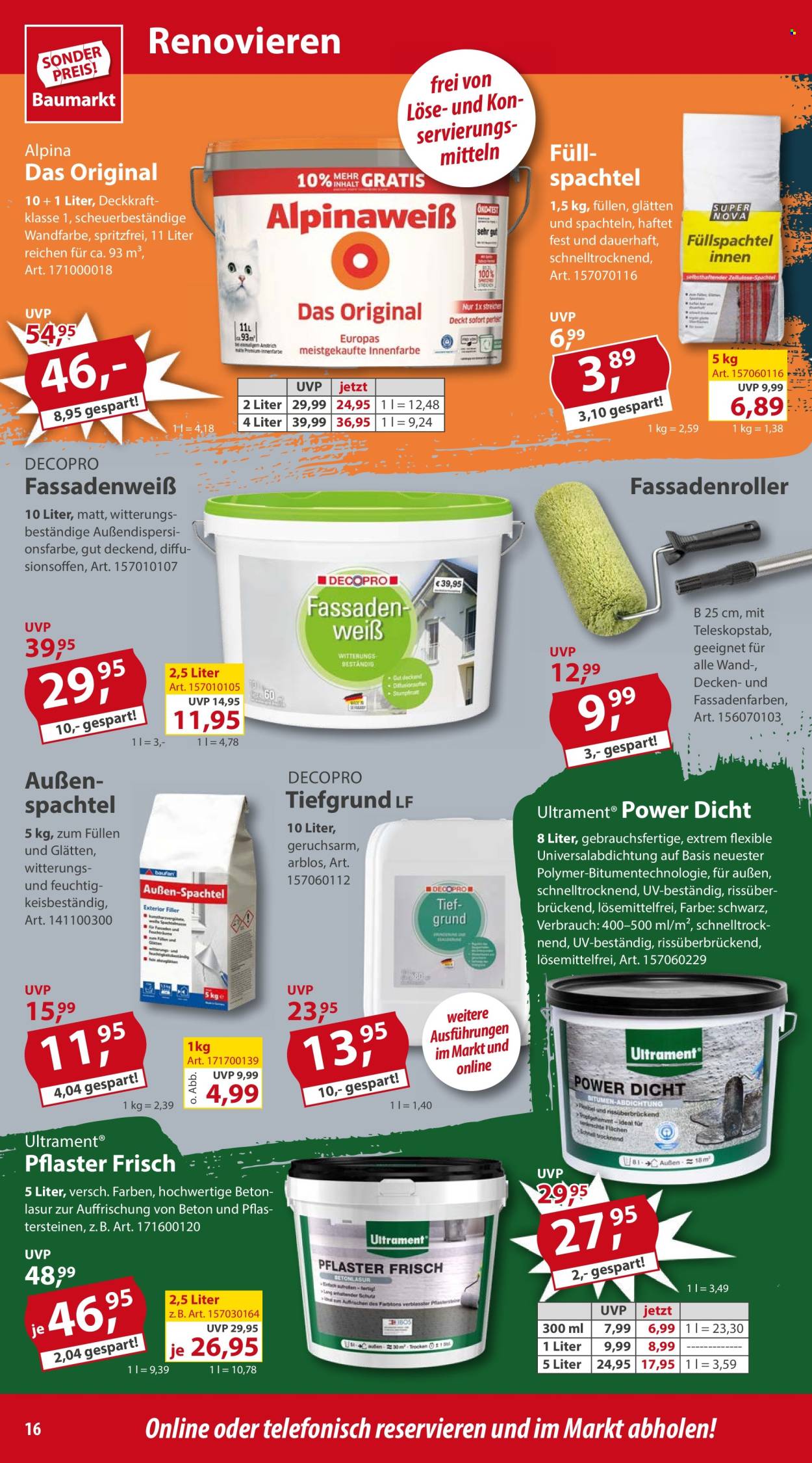 Sonderpreis-Baumarkt Prospekte  - 4.05.2024 - 10.05.2024. Seite 16