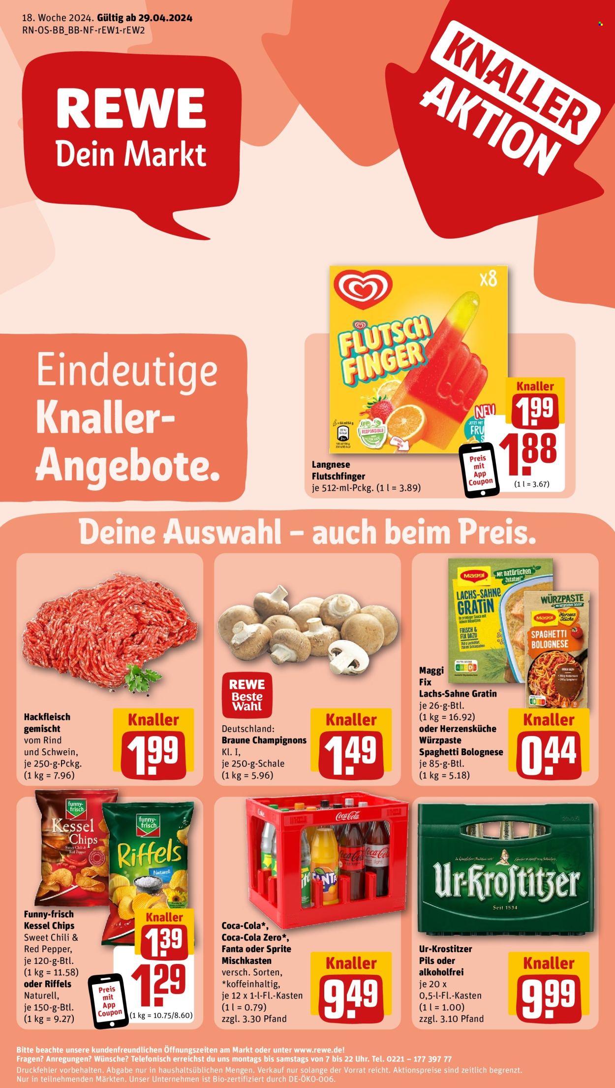 REWE Prospekte  - 29.04.2024 - 4.05.2024. Seite 1
