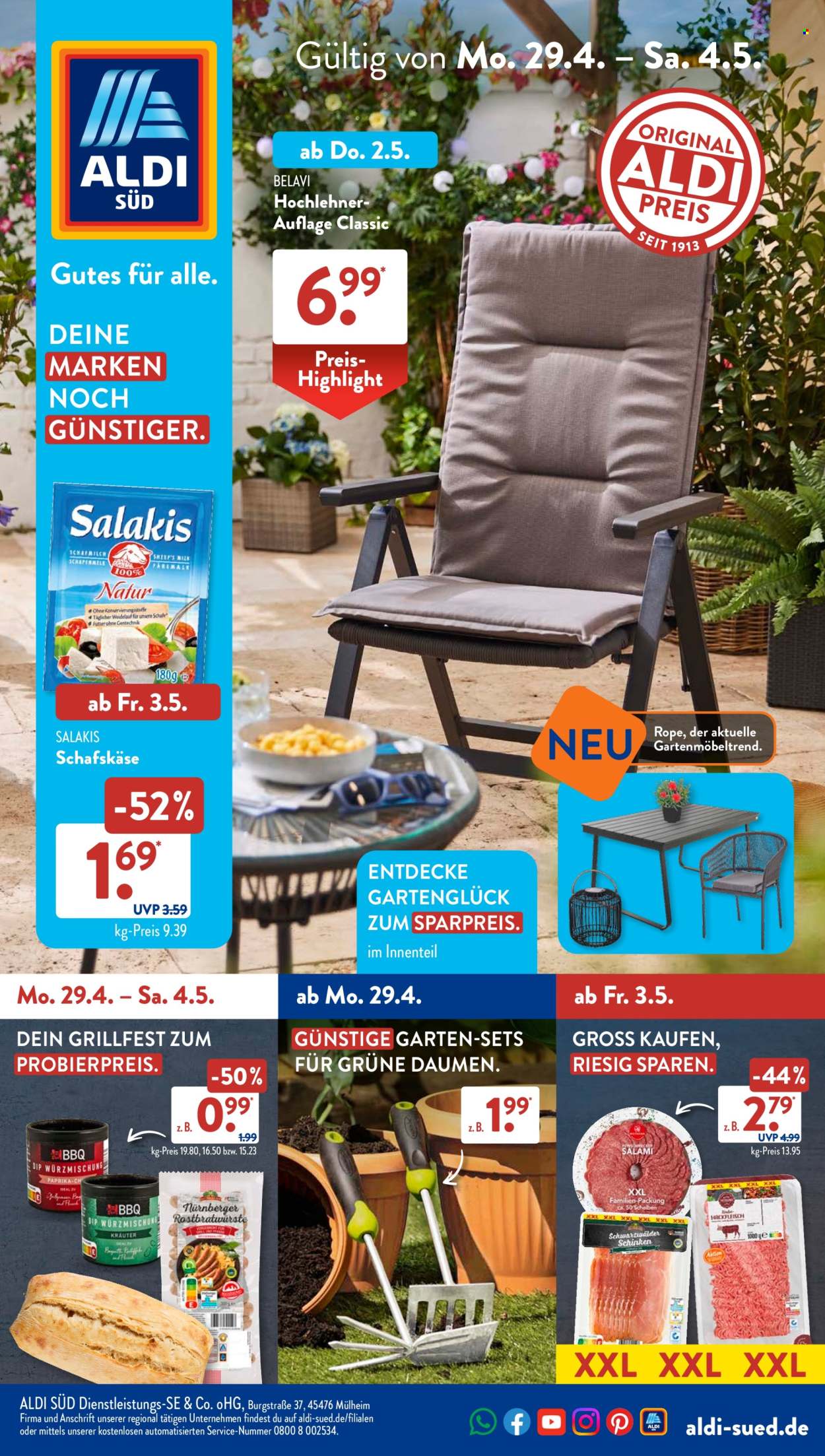 ALDI SÜD Prospekte  - 29.04.2024 - 4.05.2024. Seite 1