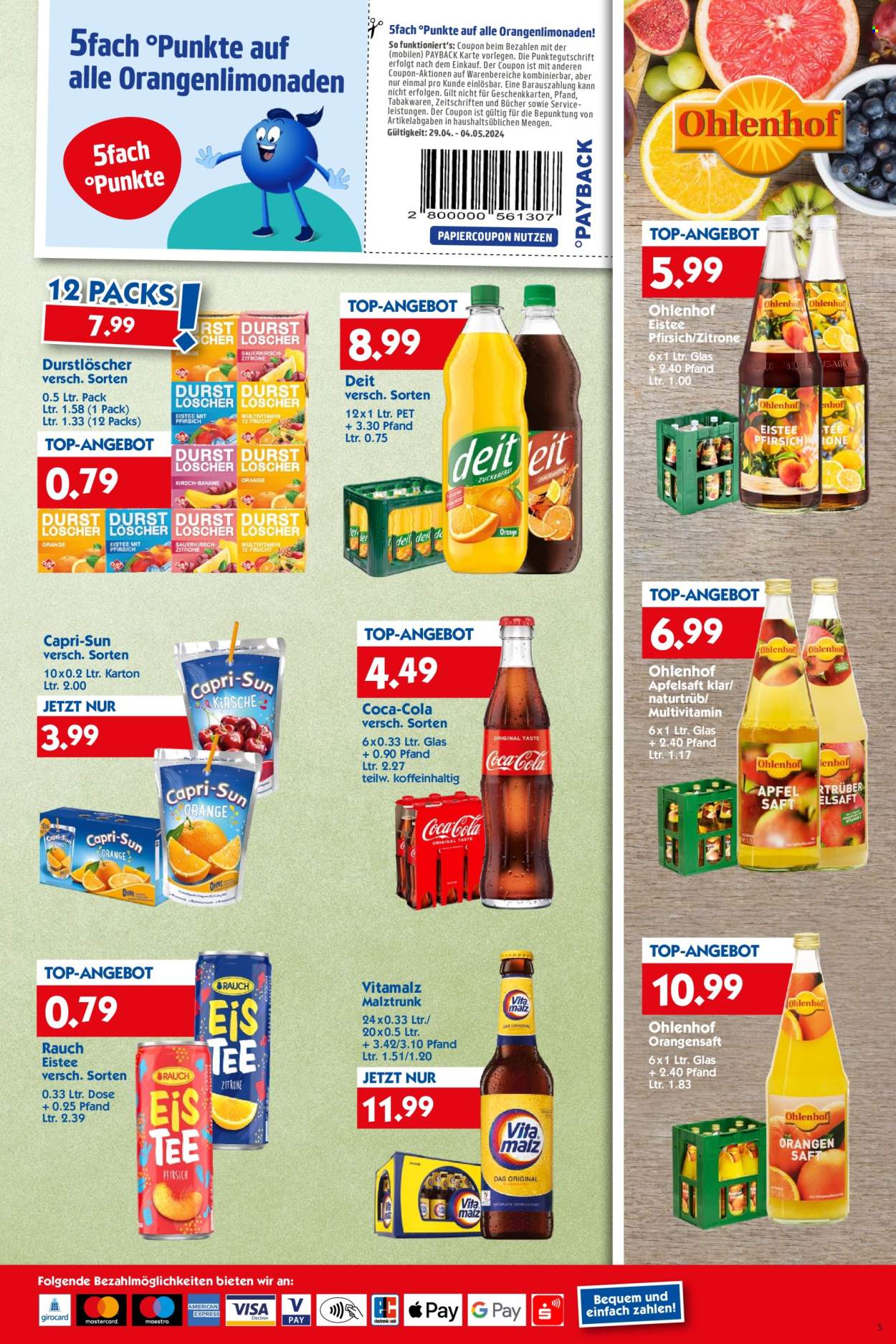 Hol'ab! Getränkemarkt Prospekte  - 29.04.2024 - 4.05.2024. Seite 5