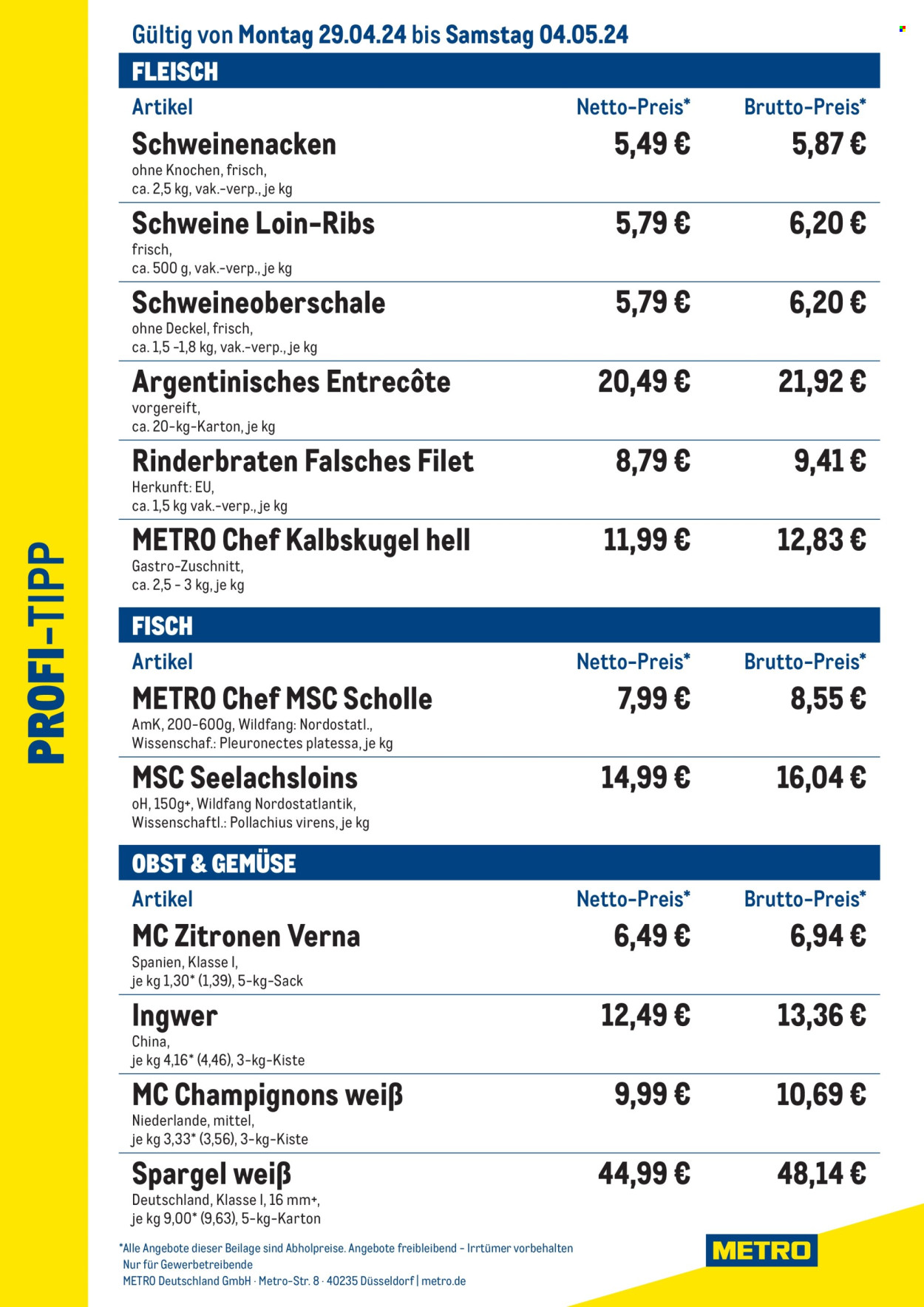 Metro Prospekte  - 29.04.2024 - 4.05.2024. Seite 1
