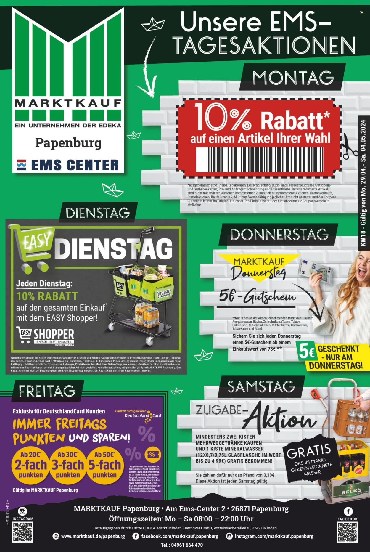 Marktkauf Prospekte  - 29.04.2024 - 4.05.2024. Seite 1