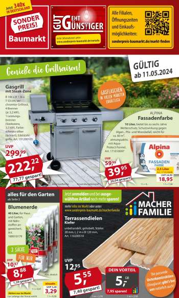 Prospekte Sonderpreis-Baumarkt - 11.05.2024 - 17.05.2024.