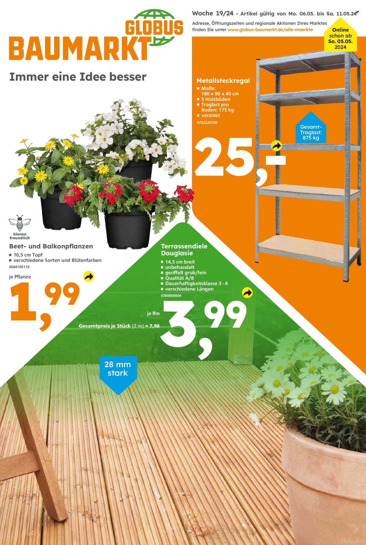 Globus Baumarkt Prospekte  - 6.05.2024 - 11.05.2024. Seite 1