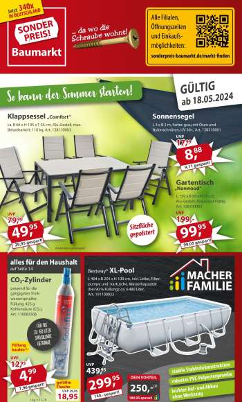 Prospekte Sonderpreis-Baumarkt - 18.05.2024 - 24.05.2024.