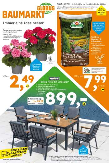 Prospekte Globus Baumarkt - 13.05.2024 - 18.05.2024.
