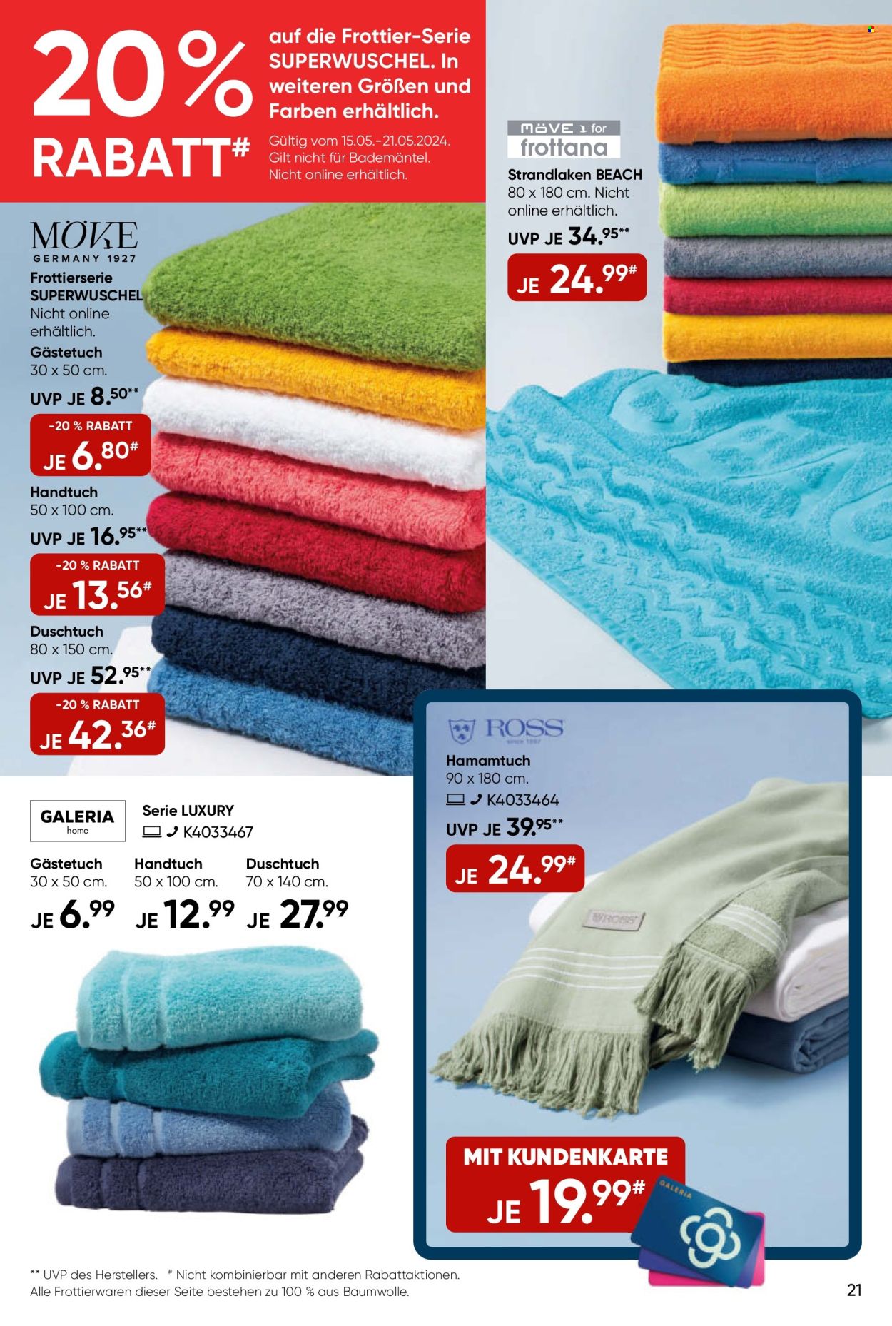 GALERIA Karstadt Kaufhof Prospekte  - 15.05.2024 - 21.05.2024. Seite 21