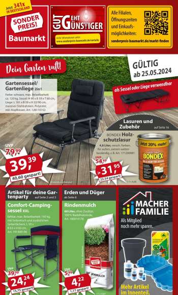 Prospekte Sonderpreis-Baumarkt - 25.05.2024 - 31.05.2024.