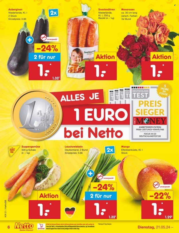 Netto Marken-Discount Prospekte  - 21.05.2024 - 25.05.2024. Seite 6