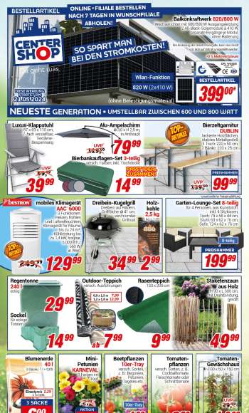 Prospekte CENTERSHOP - 21.05.2024 - 25.05.2024.