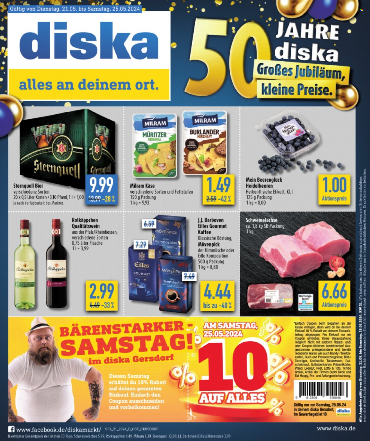 Diska Prospekte  - 21.05.2024 - 25.05.2024. Seite 1