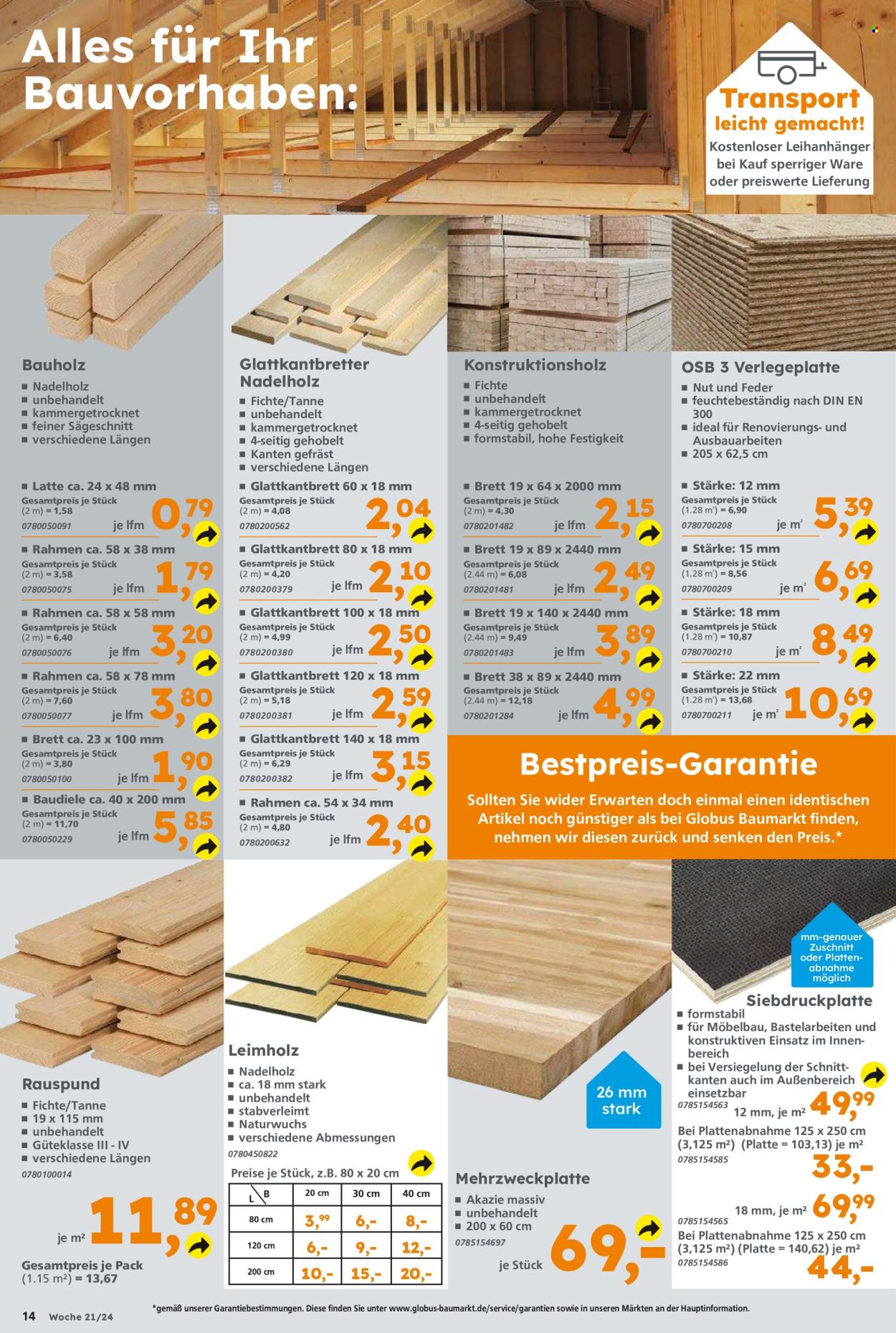Globus Baumarkt Prospekte  - 20.05.2024 - 25.05.2024. Seite 14