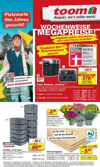 Prospekte toom Baumarkt - 25.05.2024 - 31.05.2024.