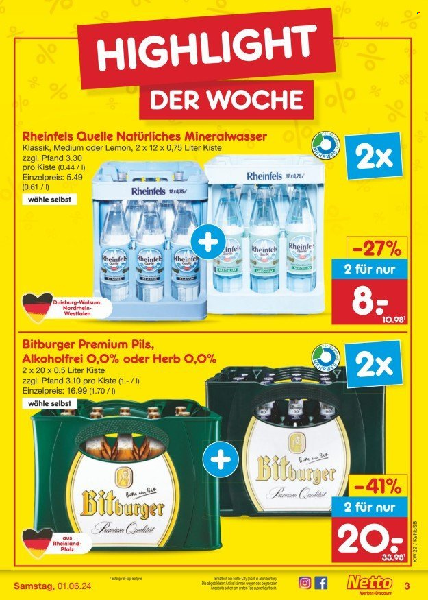 Netto Marken-Discount Prospekte  - 27.05.2024 - 1.06.2024. Seite 3