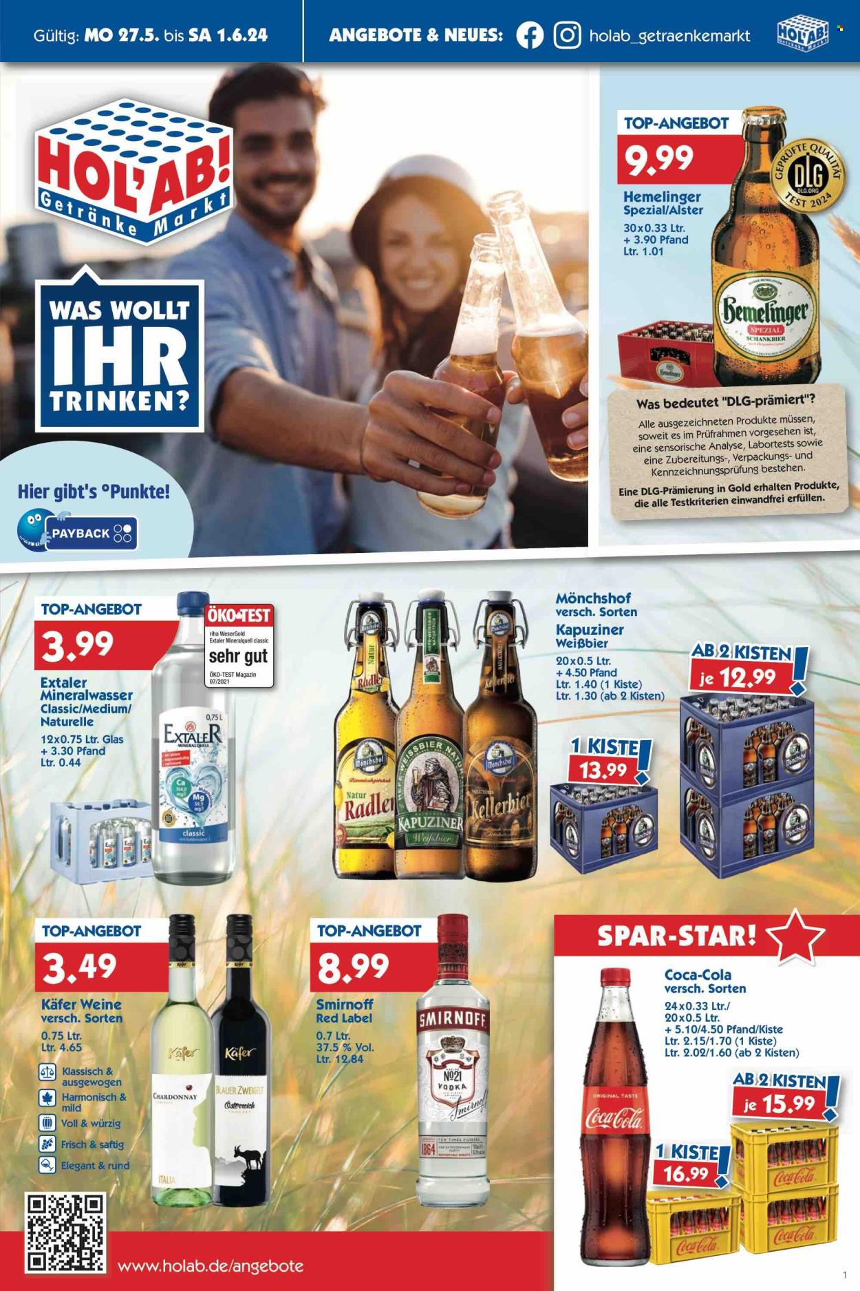 Hol'ab! Getränkemarkt Prospekte  - 27.05.2024 - 1.06.2024. Seite 1