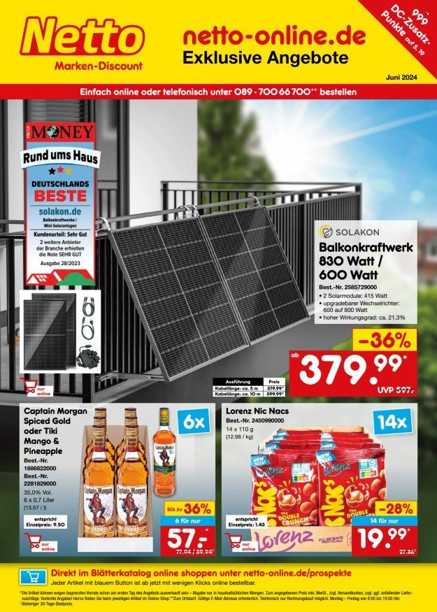 Netto Marken-Discount Prospekte  - 1.06.2024 - 30.06.2024. Seite 1