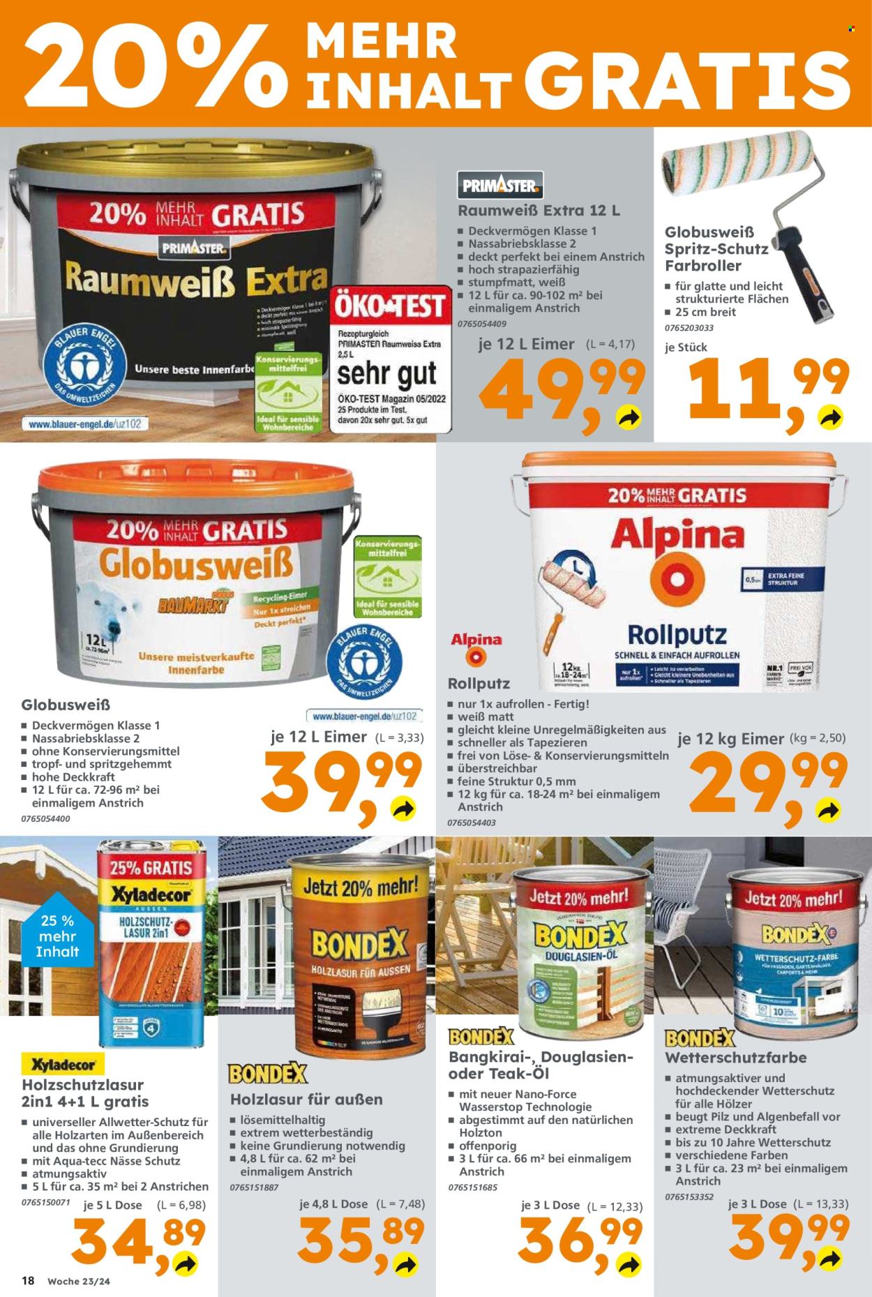 Globus Baumarkt Prospekte  - 3.06.2024 - 8.06.2024. Seite 18