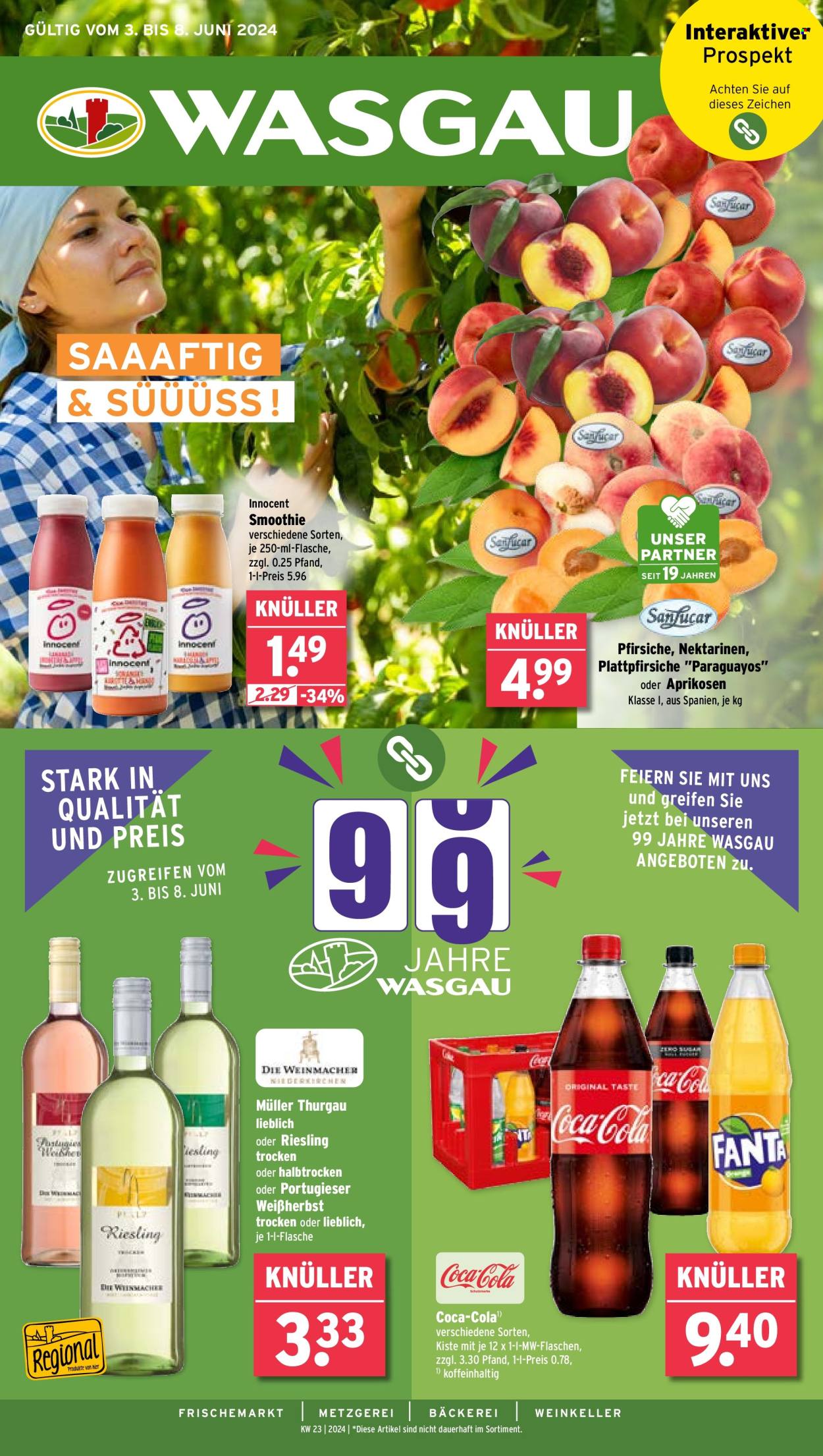 Wasgau Prospekte  - 3.06.2024 - 8.06.2024. Seite 1