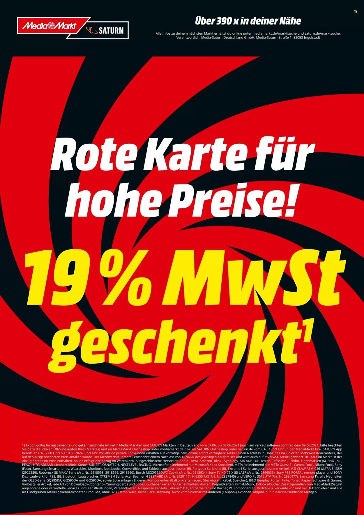 MediaMarkt Prospekte  - 6.06.2024 - 10.06.2024. Seite 1