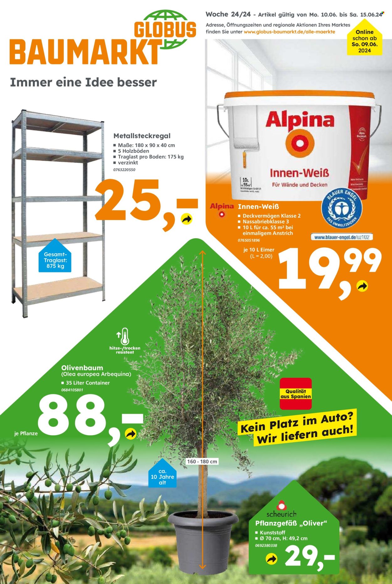 Globus Baumarkt Prospekte  - 10.06.2024 - 15.06.2024. Seite 1