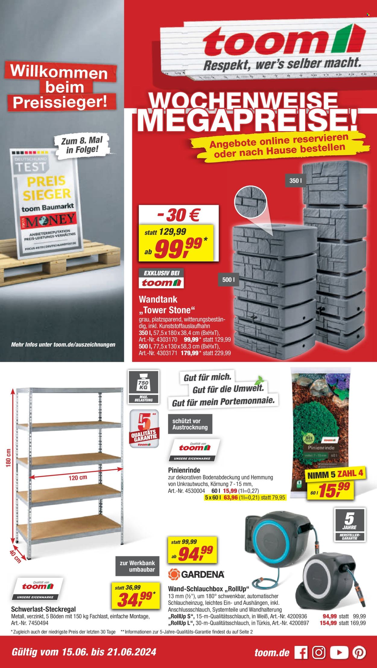 toom Baumarkt Prospekte  - 15.06.2024 - 21.06.2024. Seite 1
