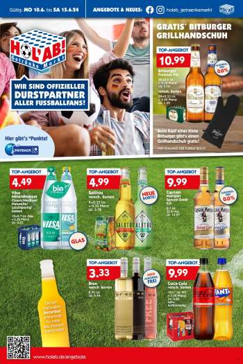 Prospekte Hol'ab! Getränkemarkt - 10.06.2024 - 15.06.2024.