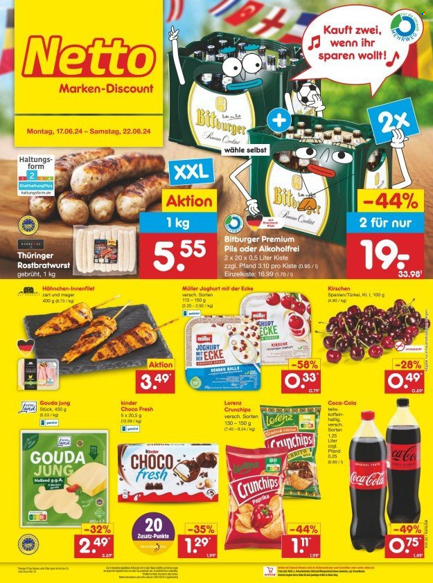 Netto Marken-Discount Prospekte  - 17.06.2024 - 22.06.2024. Seite 1