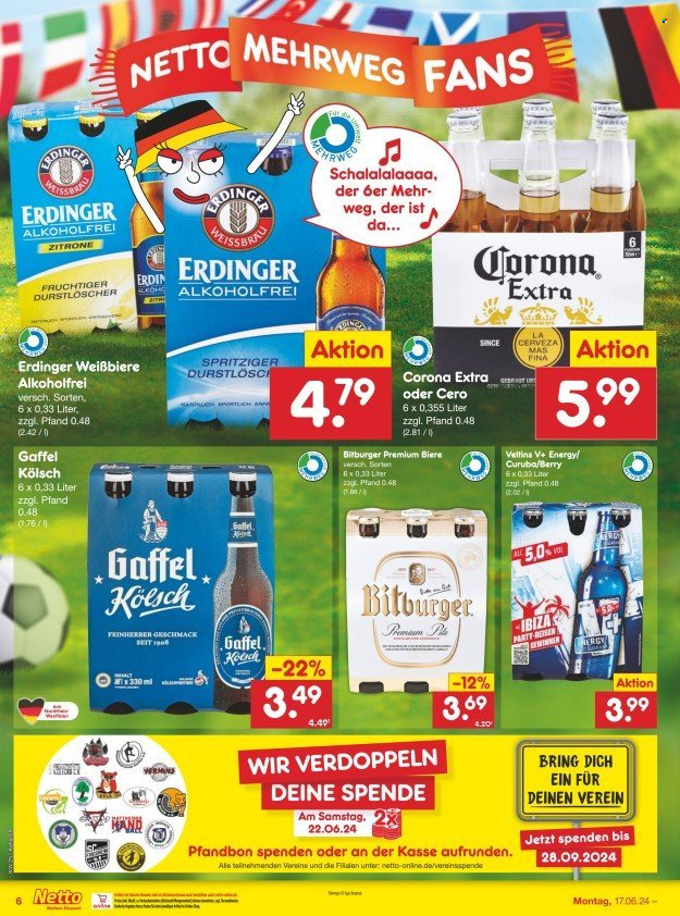 Netto Marken-Discount Prospekte  - 17.06.2024 - 22.06.2024. Seite 6